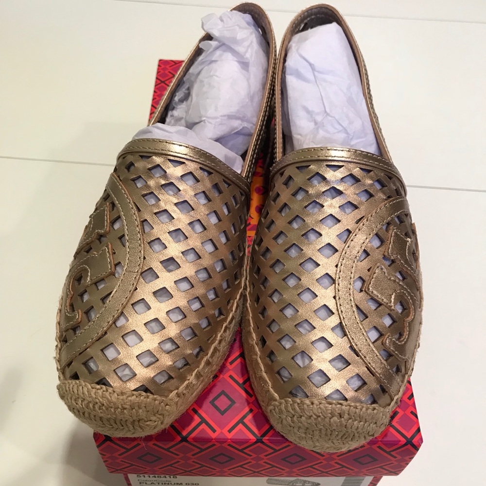 Tory Burch Platinum Espadrilles